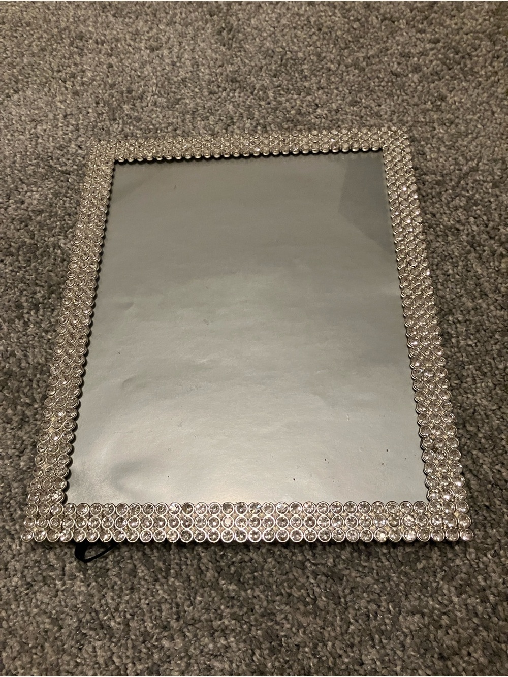 Dazzling Crystal-Embellished Silver Picture Frame